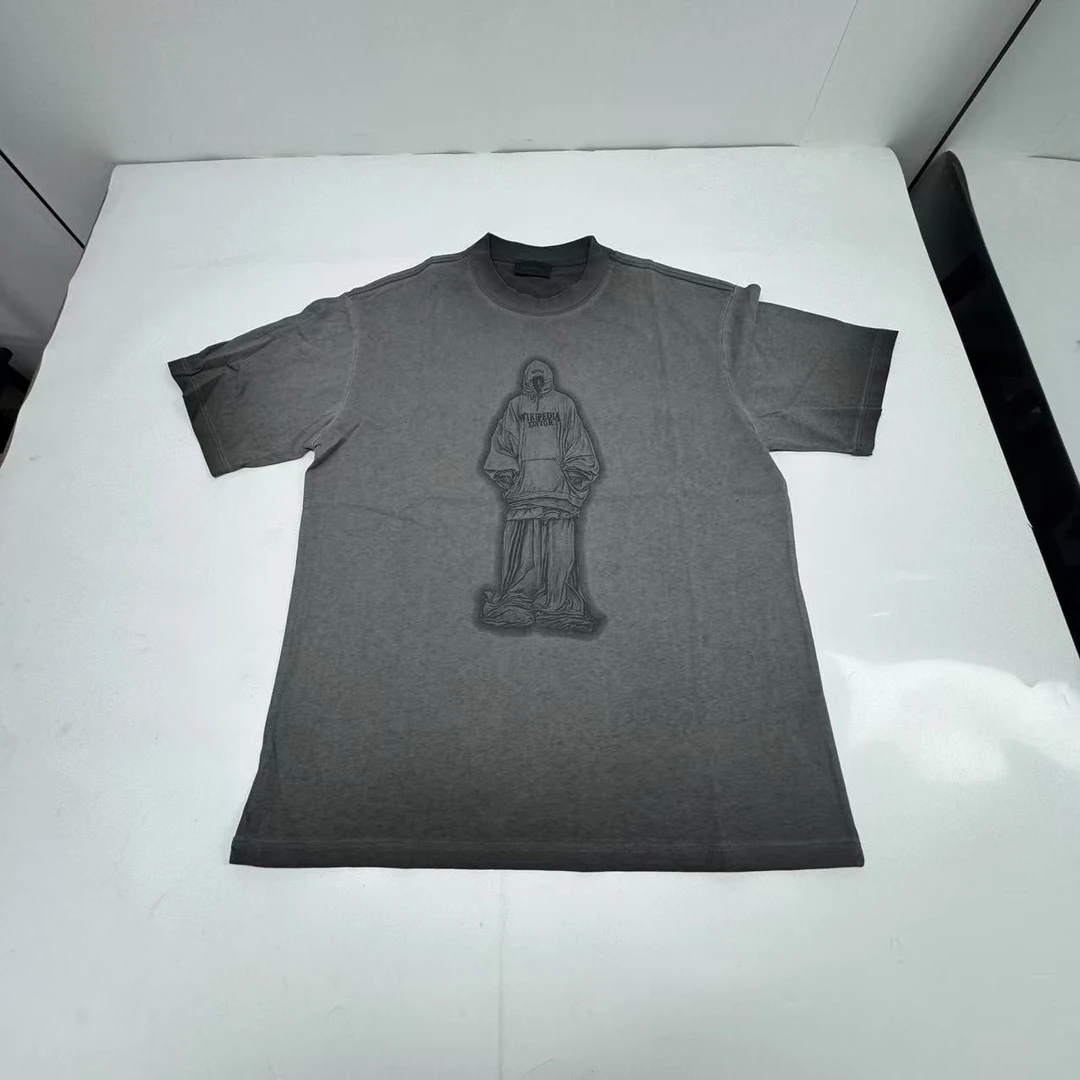 【陌选】春夏新款半袖男士潮流时尚高品质宽松圆领短袖-M85313