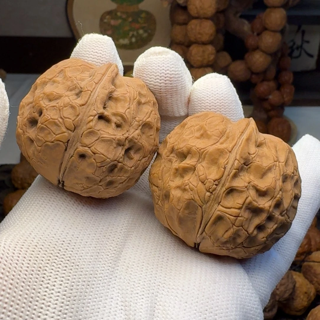 把件文玩核桃长乐粗筋42.8 克重60.7g