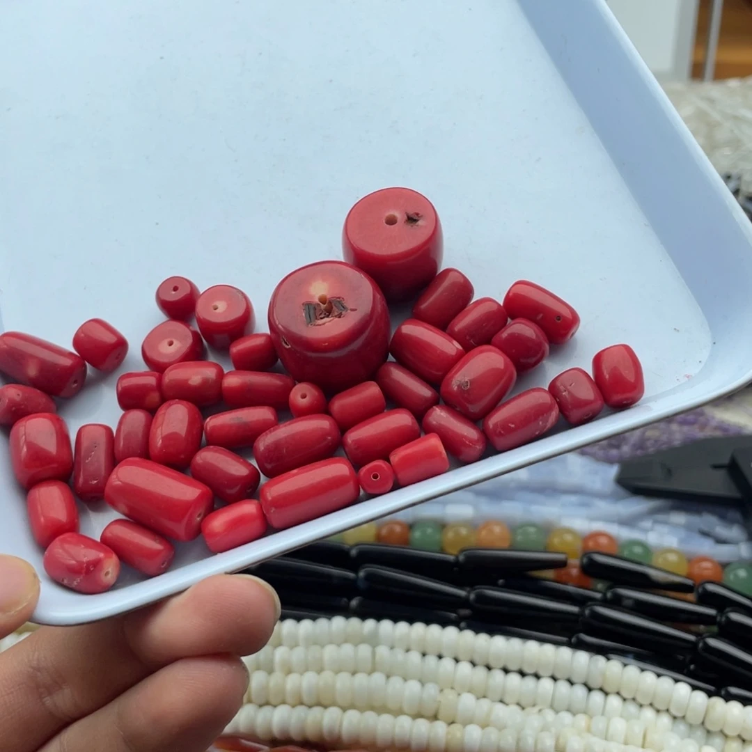 木****合金玛瑙/玉髓珠宝半成品打包红精灵散珠