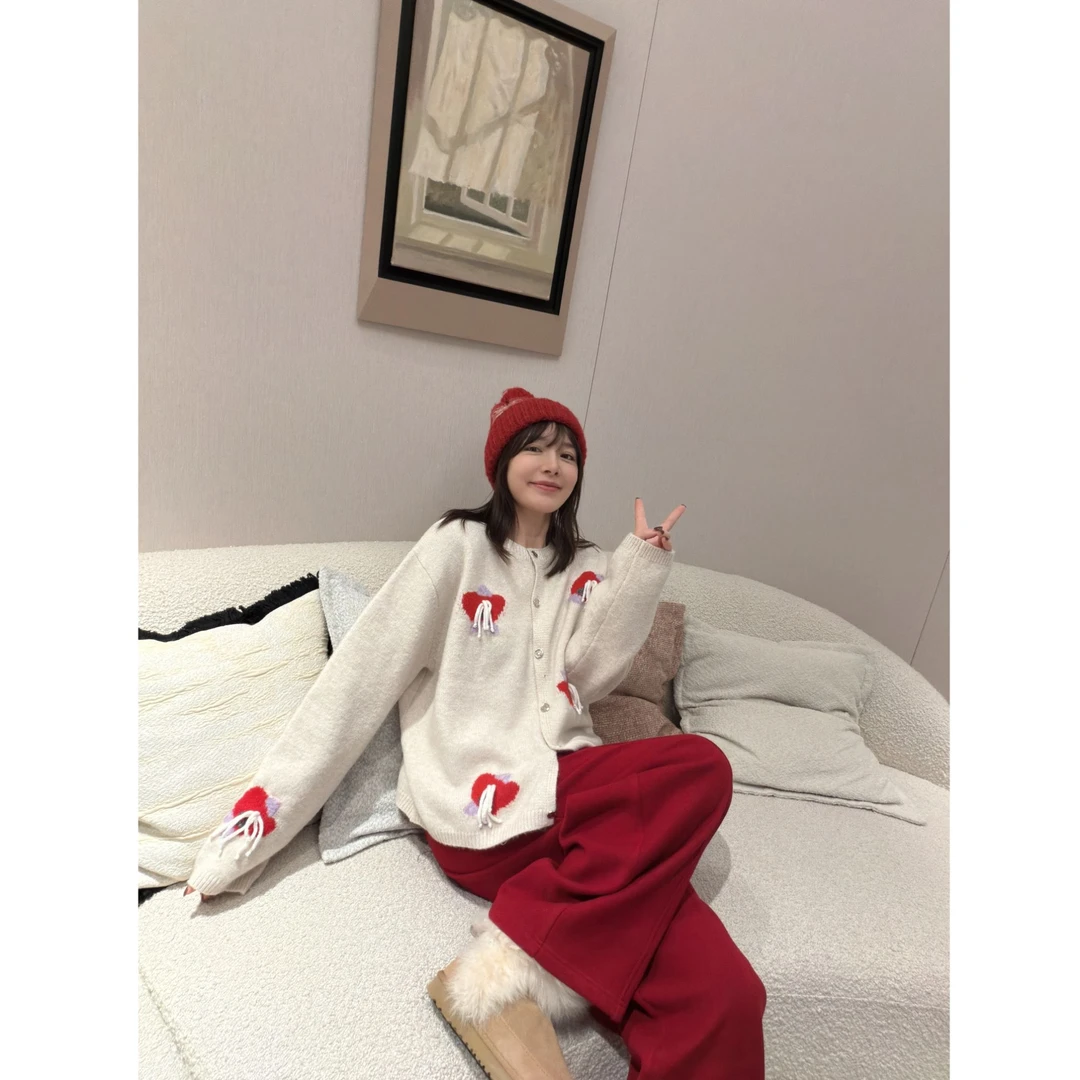 BETTER JOELAY-【灰底生花​​】时尚针织套头毛衣慵懒LL6592