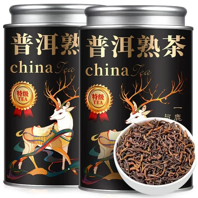 宫廷熟普熟茶古树罐装正宗勐海云南普洱正品宫廷金芽料醇滑