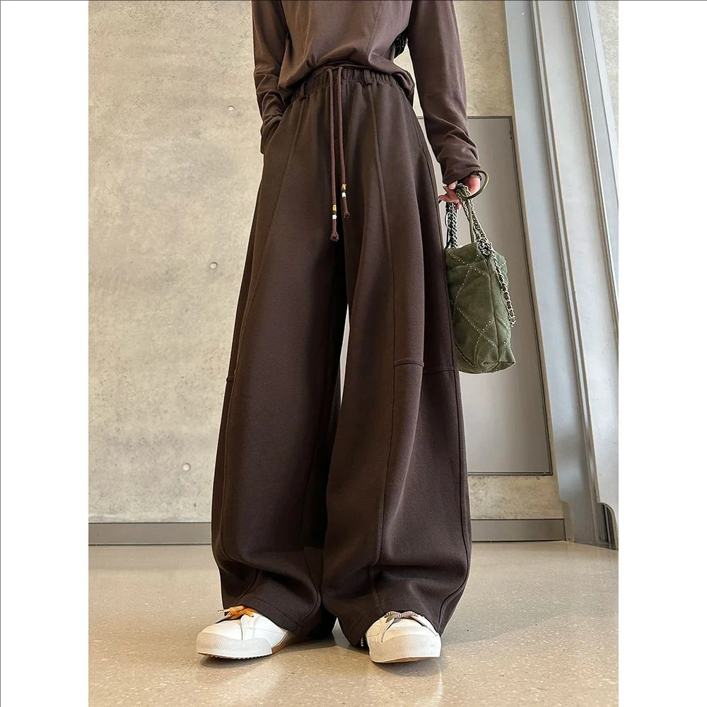 动感少女爆款2025秋冬时尚百搭休闲运动裤宽松显瘦卫裤阔腿裤女潮