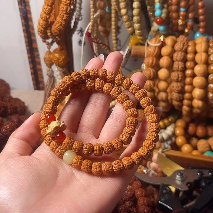 星月菩提吊坠莲花双圈