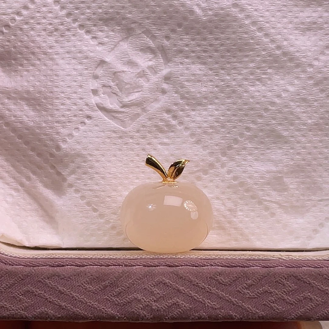 吊坠(不含链)18K金镶嵌和田玉