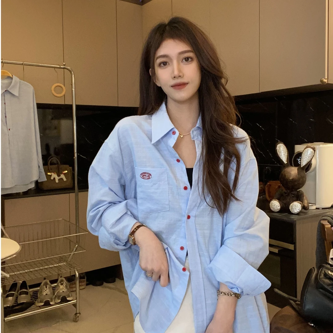 气质设计感衬衫女宽松休闲