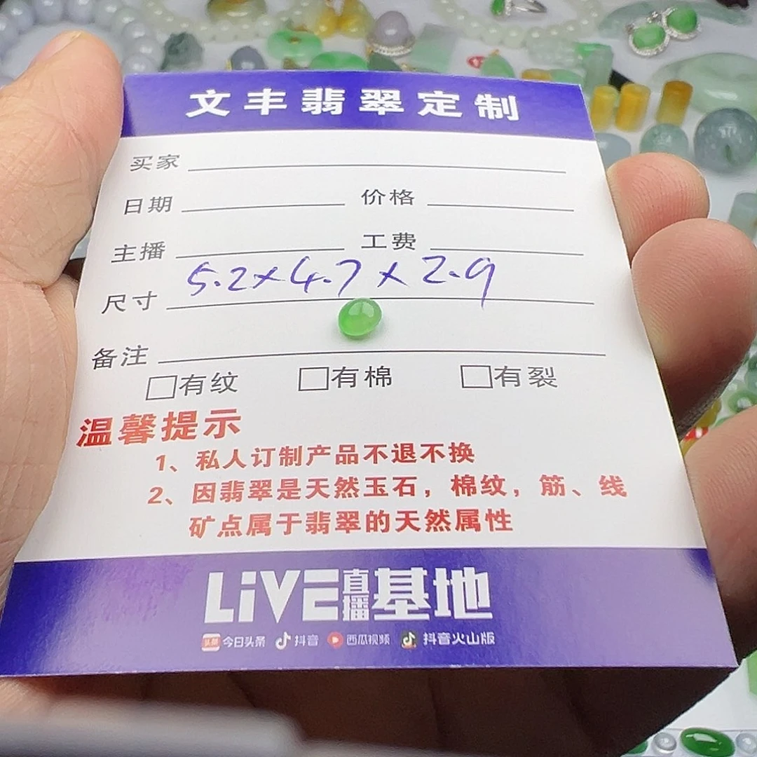 翡翠颈饰未镶嵌柒*雪翡翠