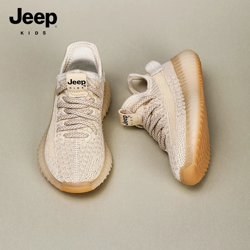 jeep椰子鞋儿童时尚复古童鞋秋冬季透气儿童运动鞋男女童飞织网鞋