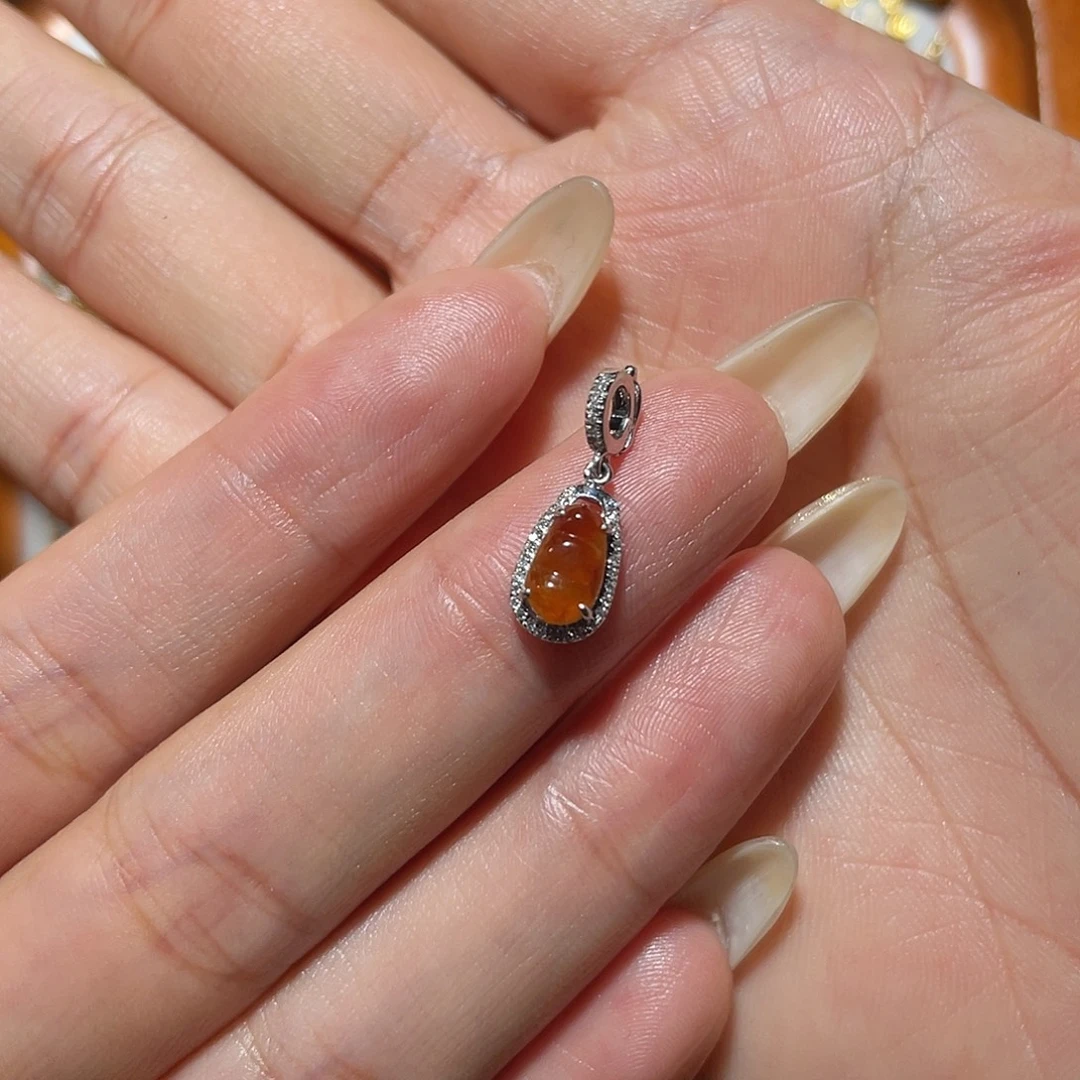 ****࿐翡翠18K金镶嵌吊坠(不含链)