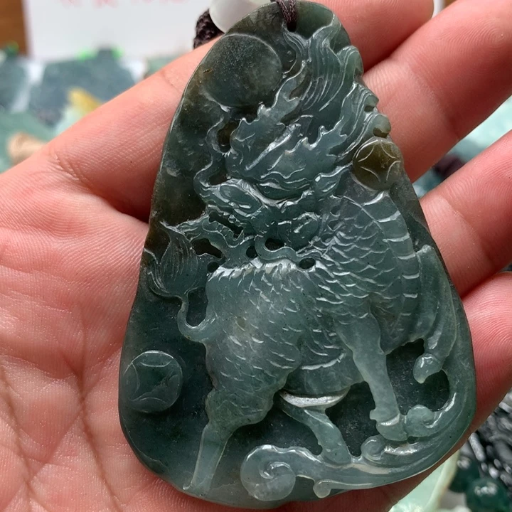 翡翠颈饰未镶嵌保真天然A货翡翠