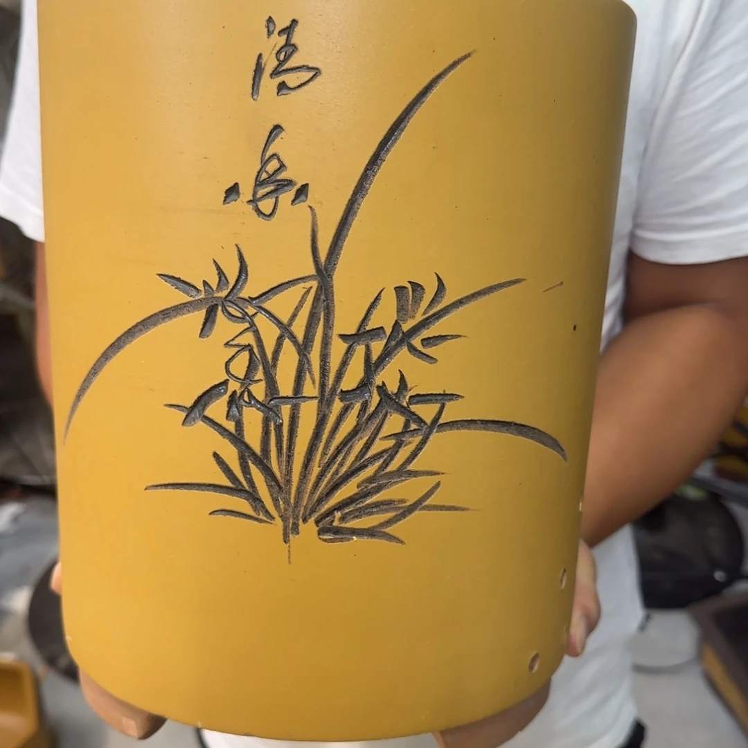 紫砂花盆口径17.22口径