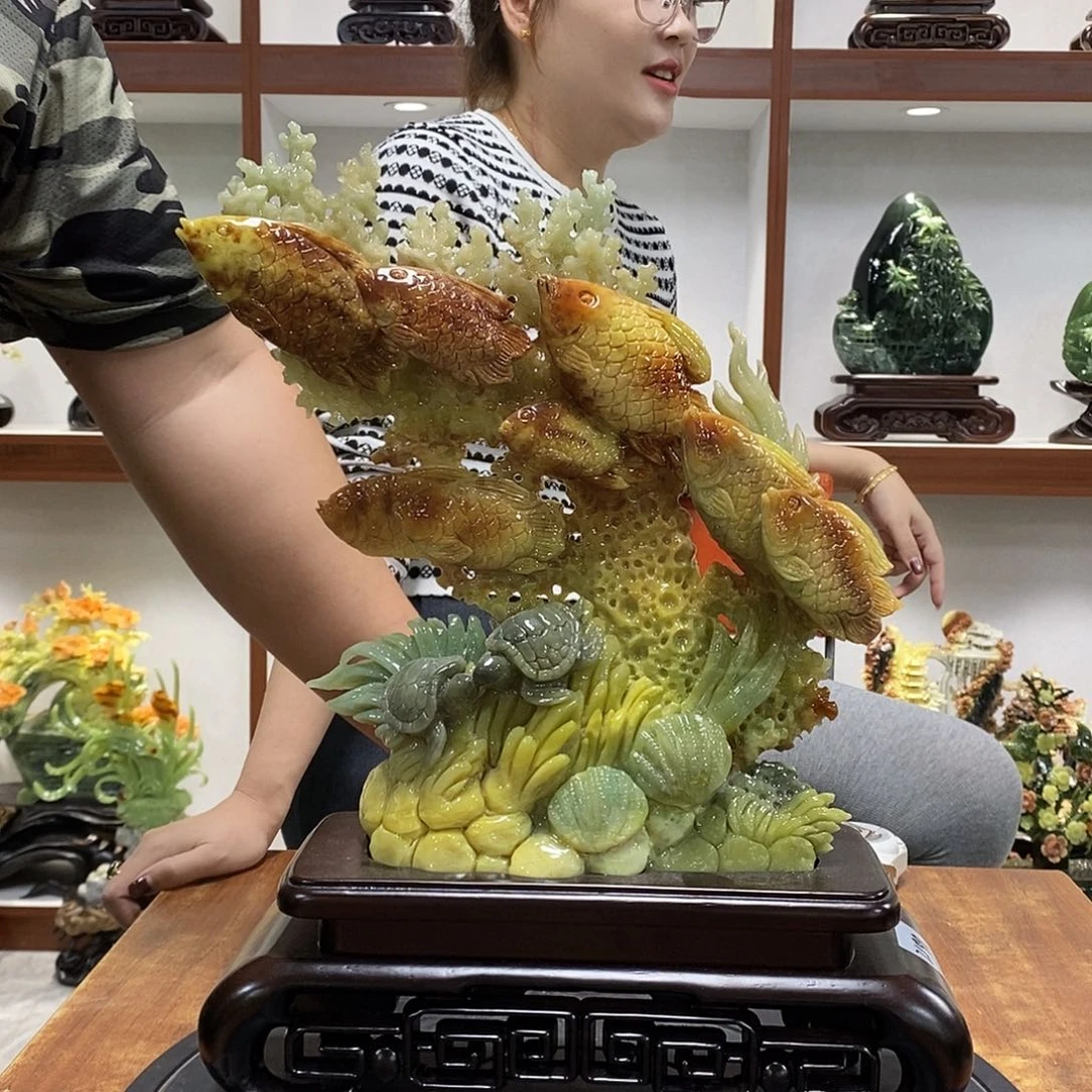 用***8玉山水摆件 玄关摆件