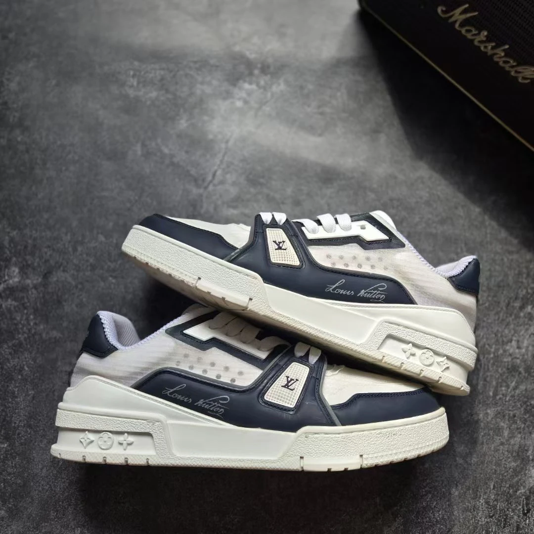 99新 LouisVuitton/路易威登 TRAINER 6码 美洲杯 海军蓝 鞋