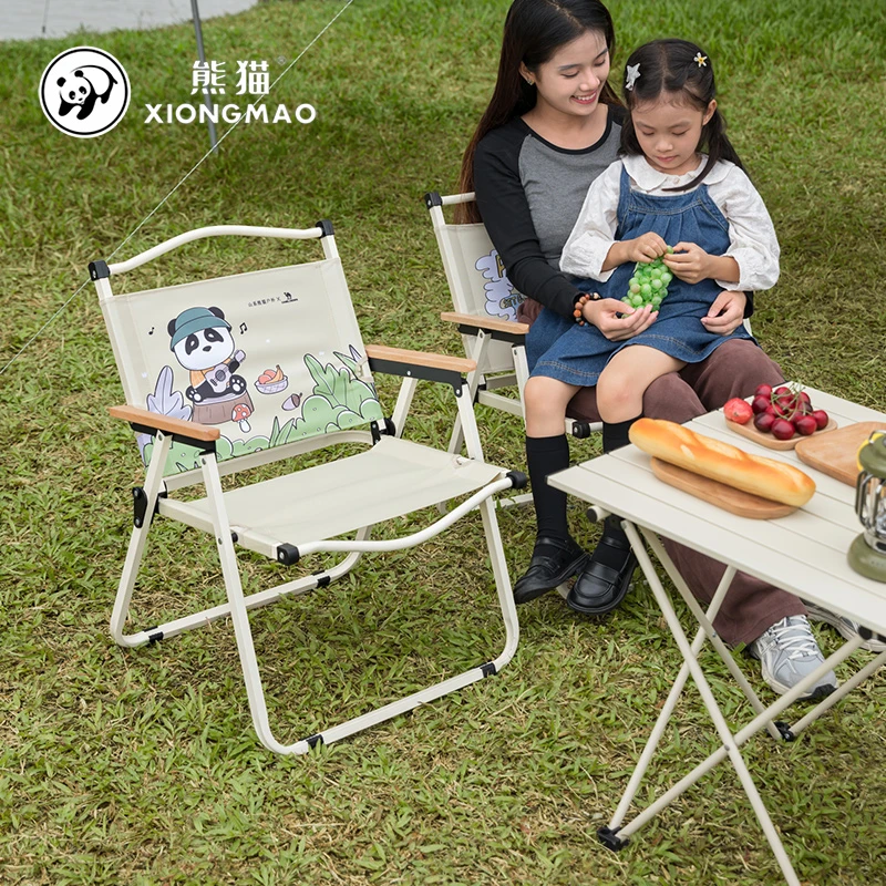 骆驼熊猫联名克米特靠背折叠椅户外露营装备173CAHD041