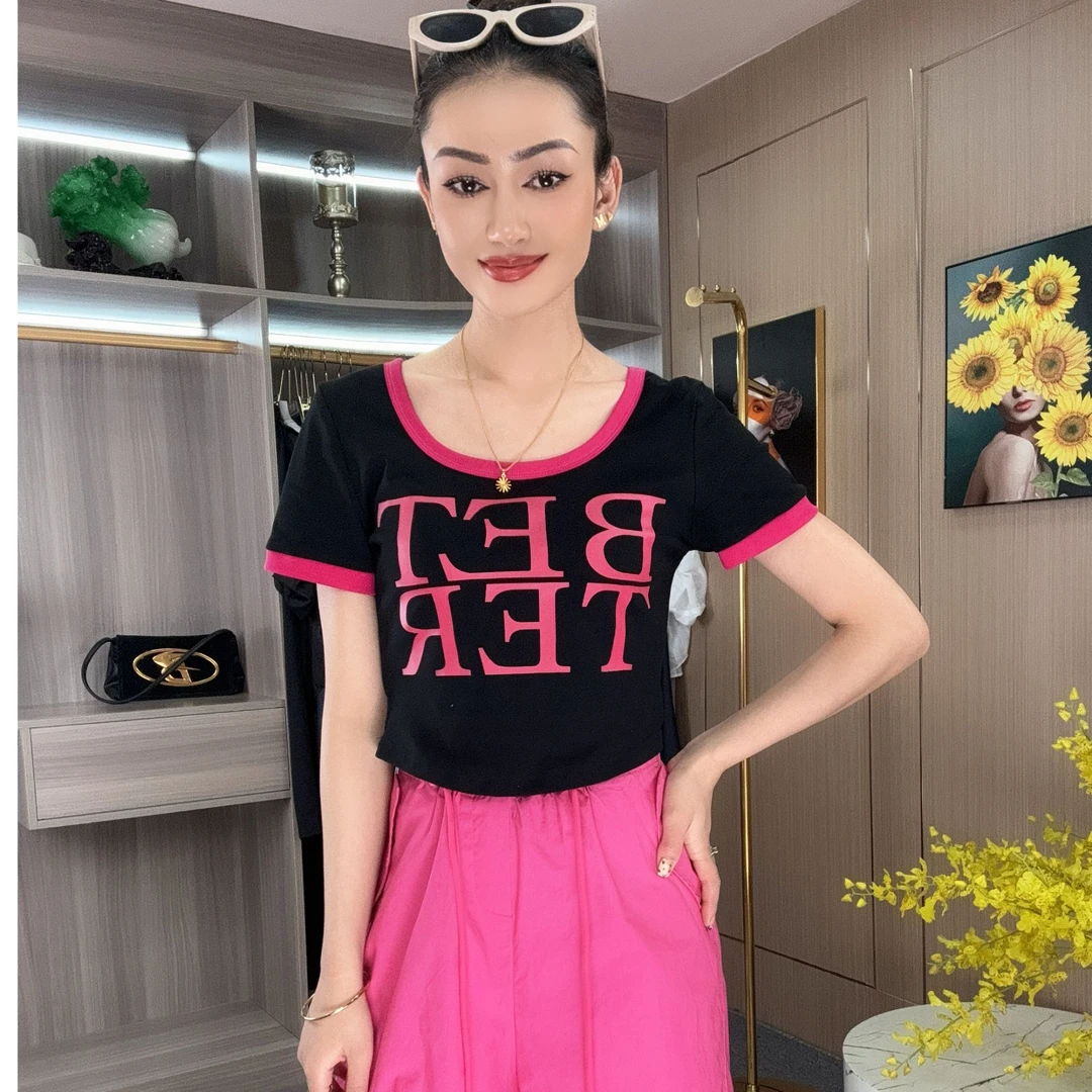 显瘦时尚休闲百搭夏季款两件套套装8639
