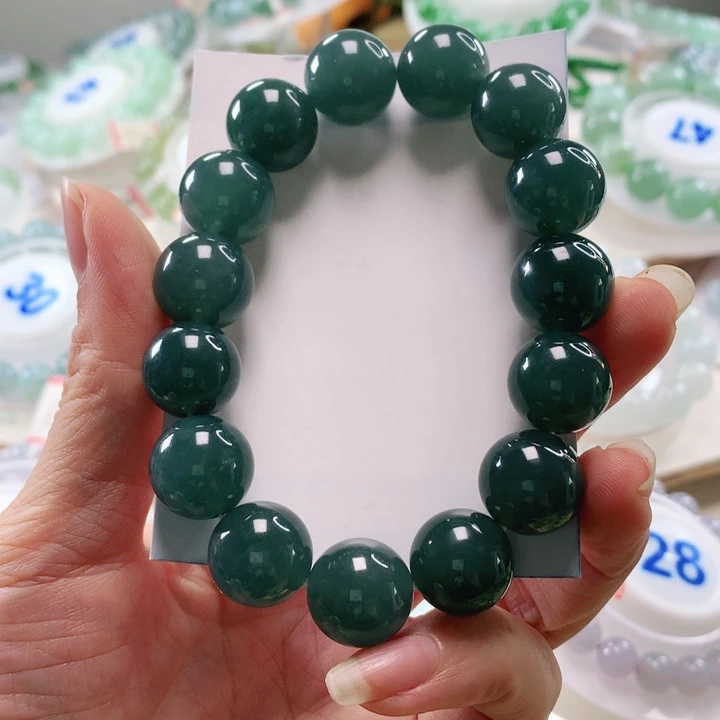 不****翡翠未镶嵌手链手串14+