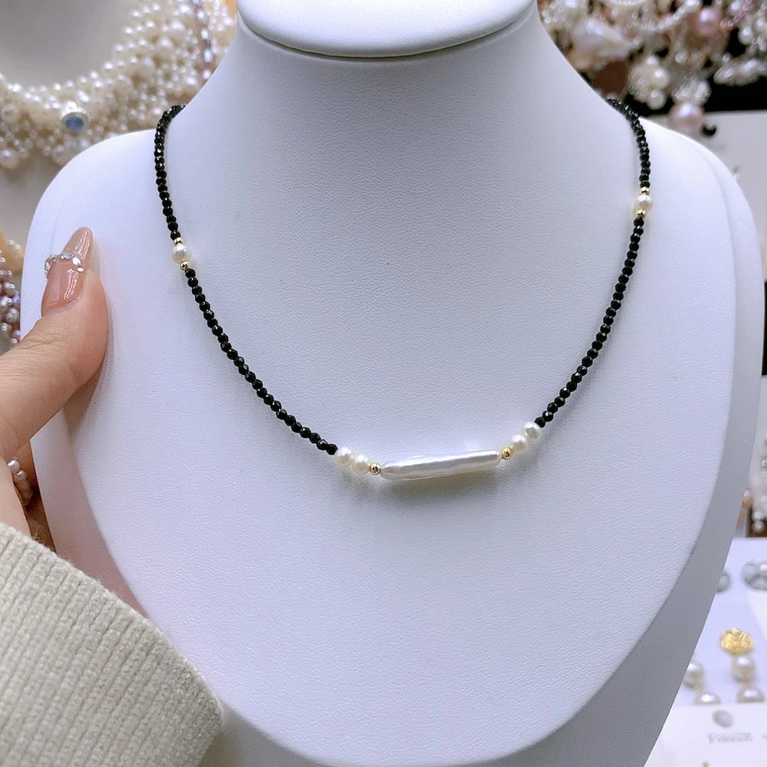 银S925镶嵌耳饰淡水珍珠