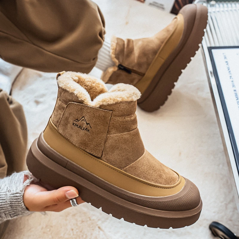 冬季特大码男鞋45加宽加大46加绒保暖户外雪地靴47高帮休闲棉鞋48