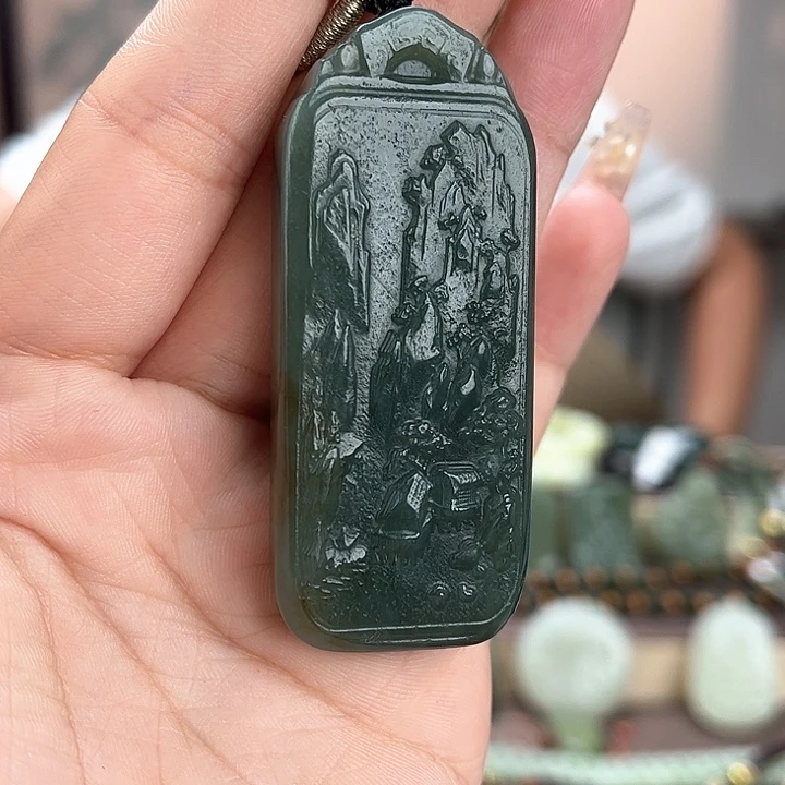 和田玉未镶嵌颈饰