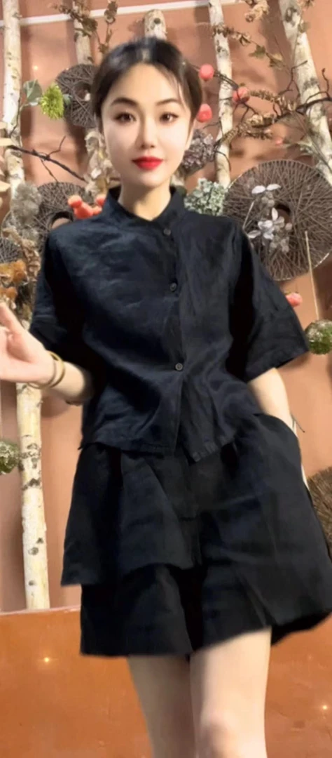 九月分享原创亚麻短裤➕短袖上衣