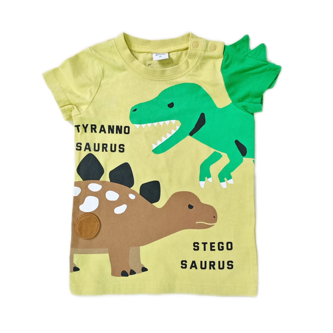 日单cheekro*m趣味卡通T恤知育服柔软立体互动儿童夏季！默认微瑕！