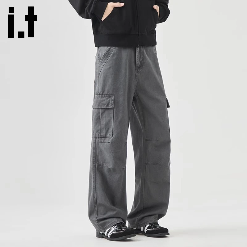 it :CHOCOOLATE美式潮牌工装裤男2025秋季新款直筒宽松休闲长裤子