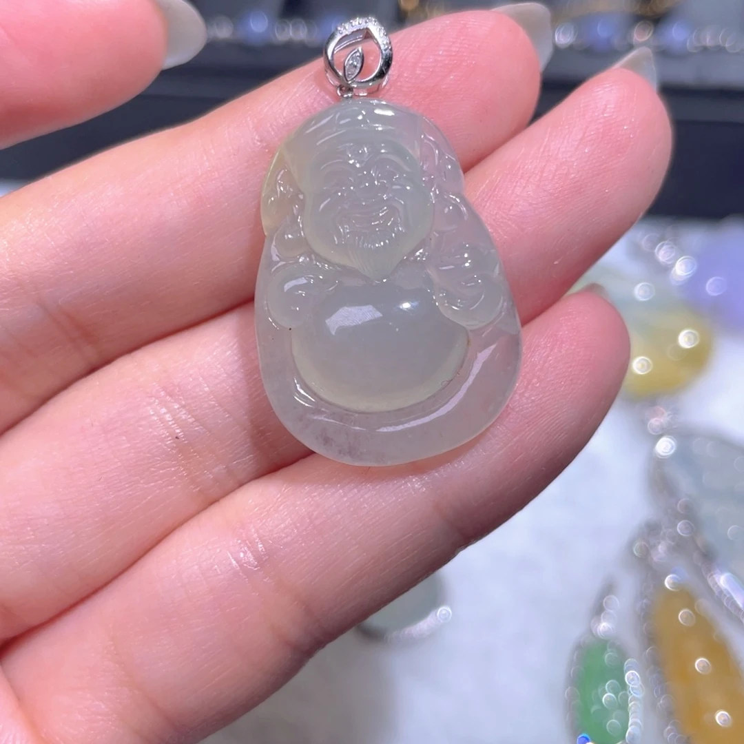 颈饰18K金镶嵌翡翠翡翠