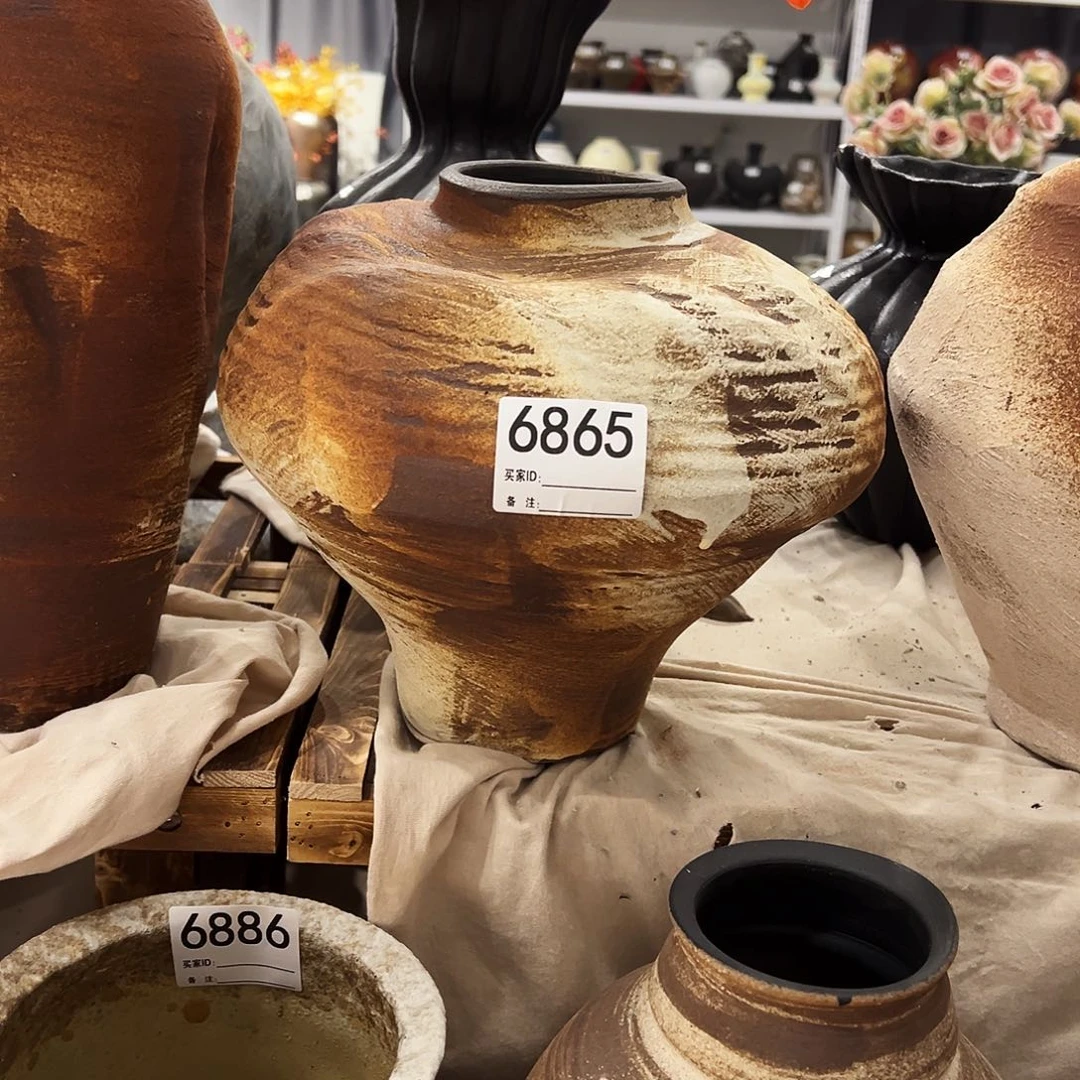 瓶6865高25口8陶瓷花瓶无孔