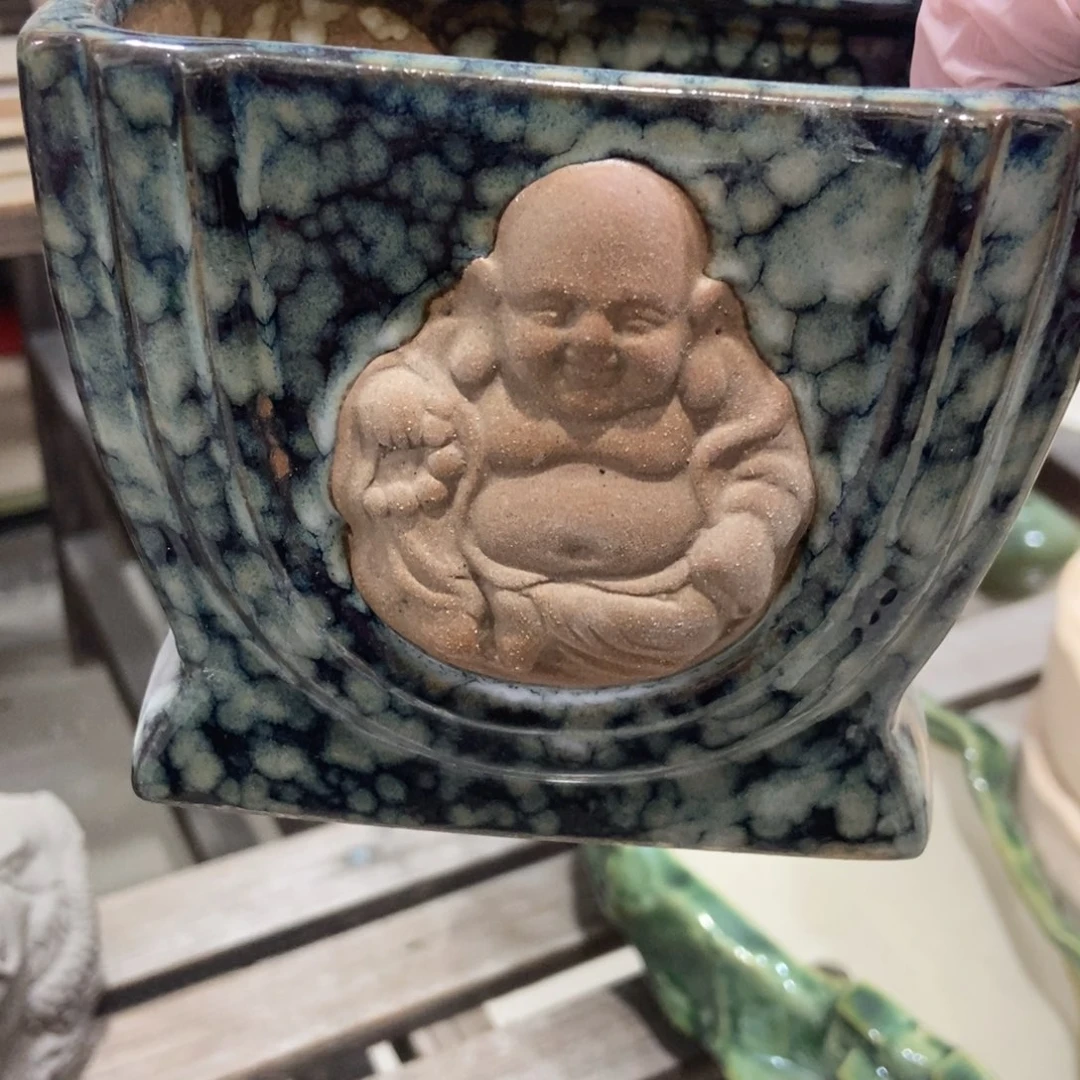 红陶高温陶瓷花盆