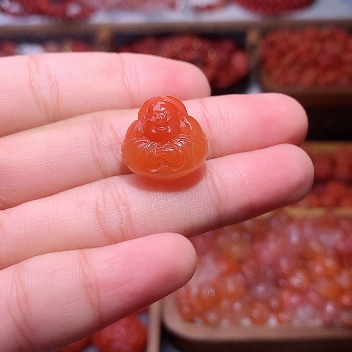 南红玛瑙未镶嵌南红抱抱佛