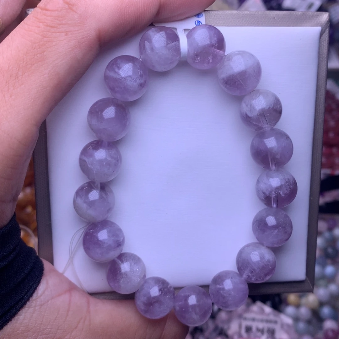 水晶手链未镶嵌紫兔毛13mm