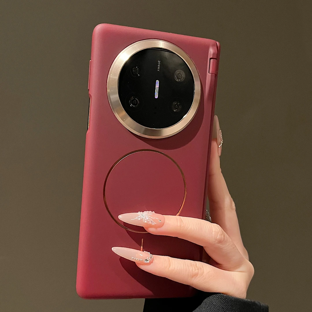 适用华为MateX6折叠屏手机壳高级感MateX5磁吸中轴磨砂硬壳MateX3