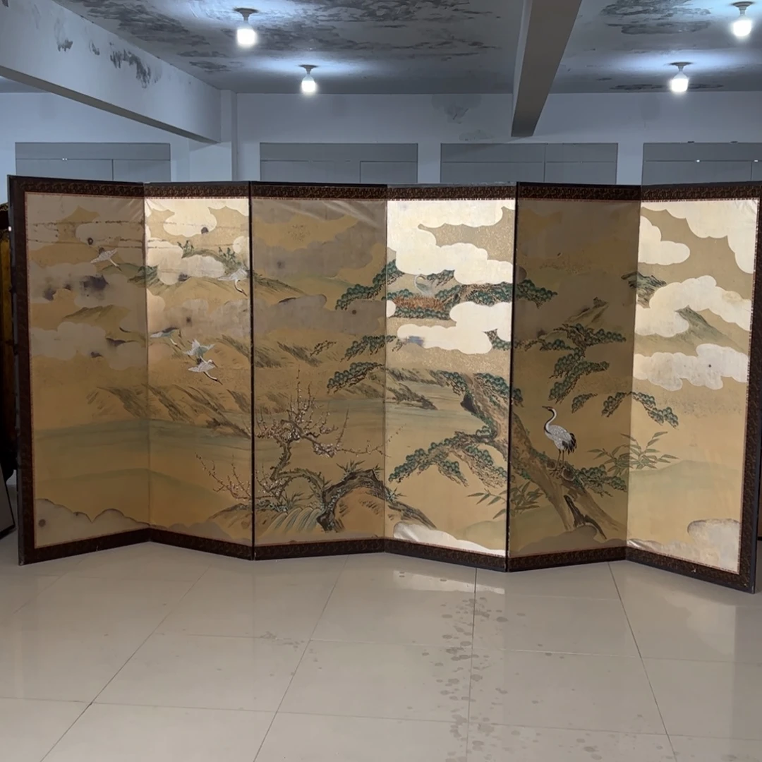 绘画屏风框画茶空间设计