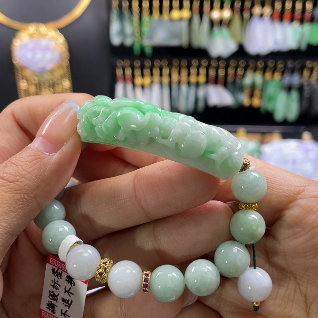 未镶嵌手链翡翠代编织