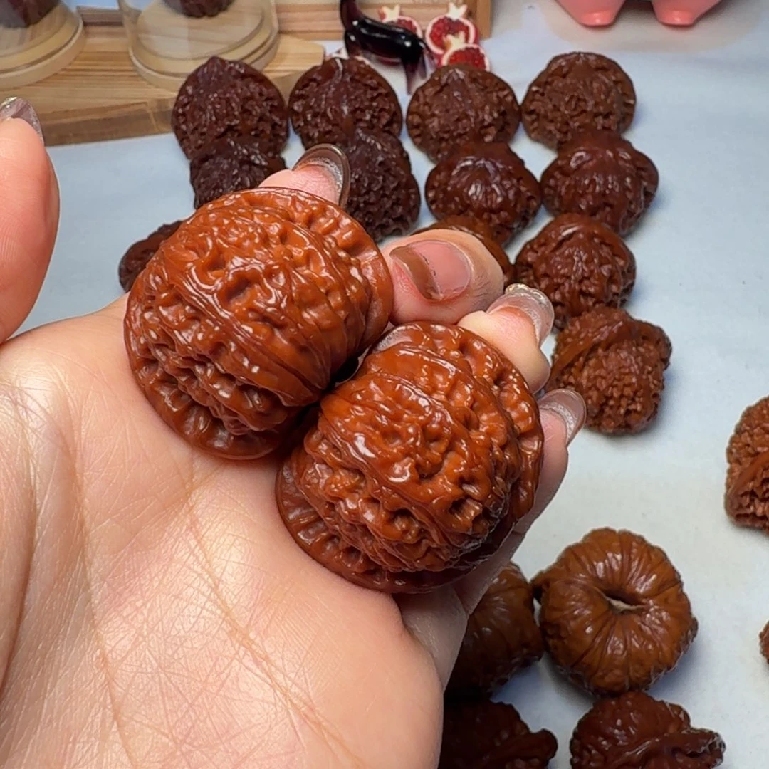 吊坠文玩核桃35全品白狮子