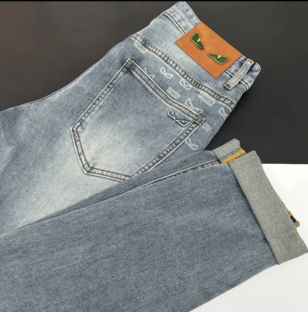 （8号链接小眼睛春款蓝色）巴黎时装周设计师款舒适百搭牛仔裤