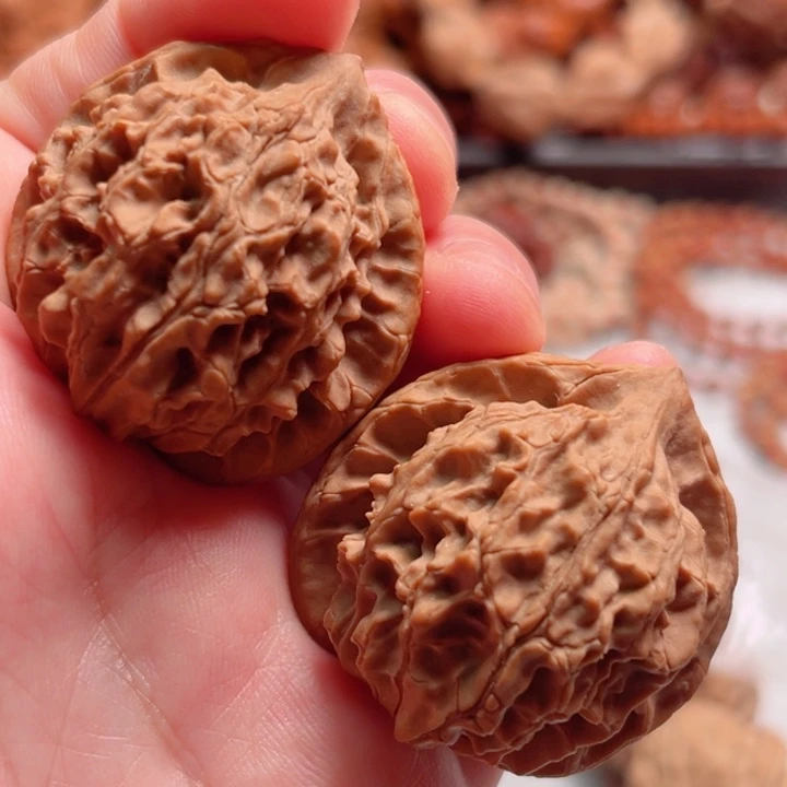 把件文玩核桃野生太行寿桃37边