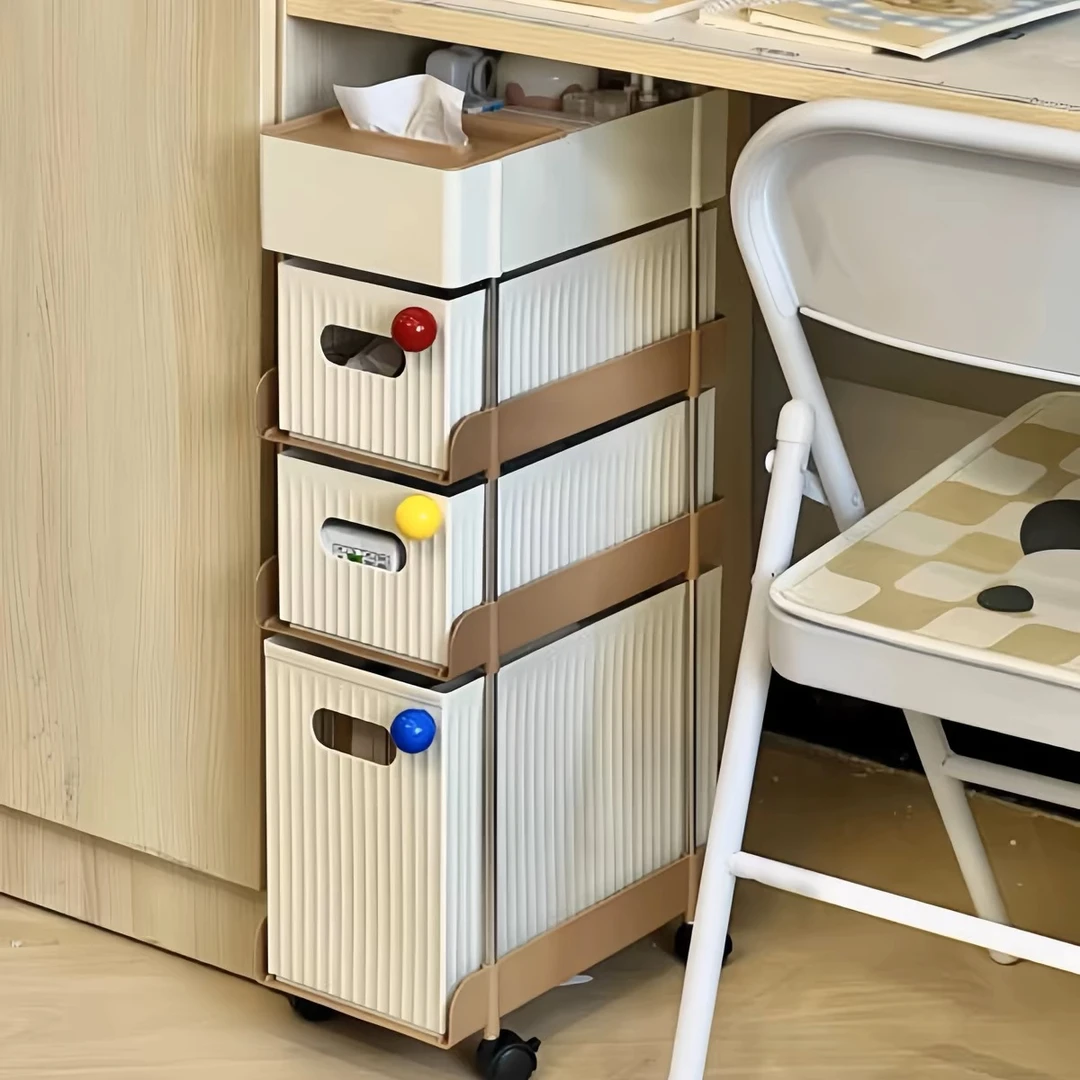中古风学生宿舍书桌桌下抽屉小推车置物架书架收纳柜收纳好物神器