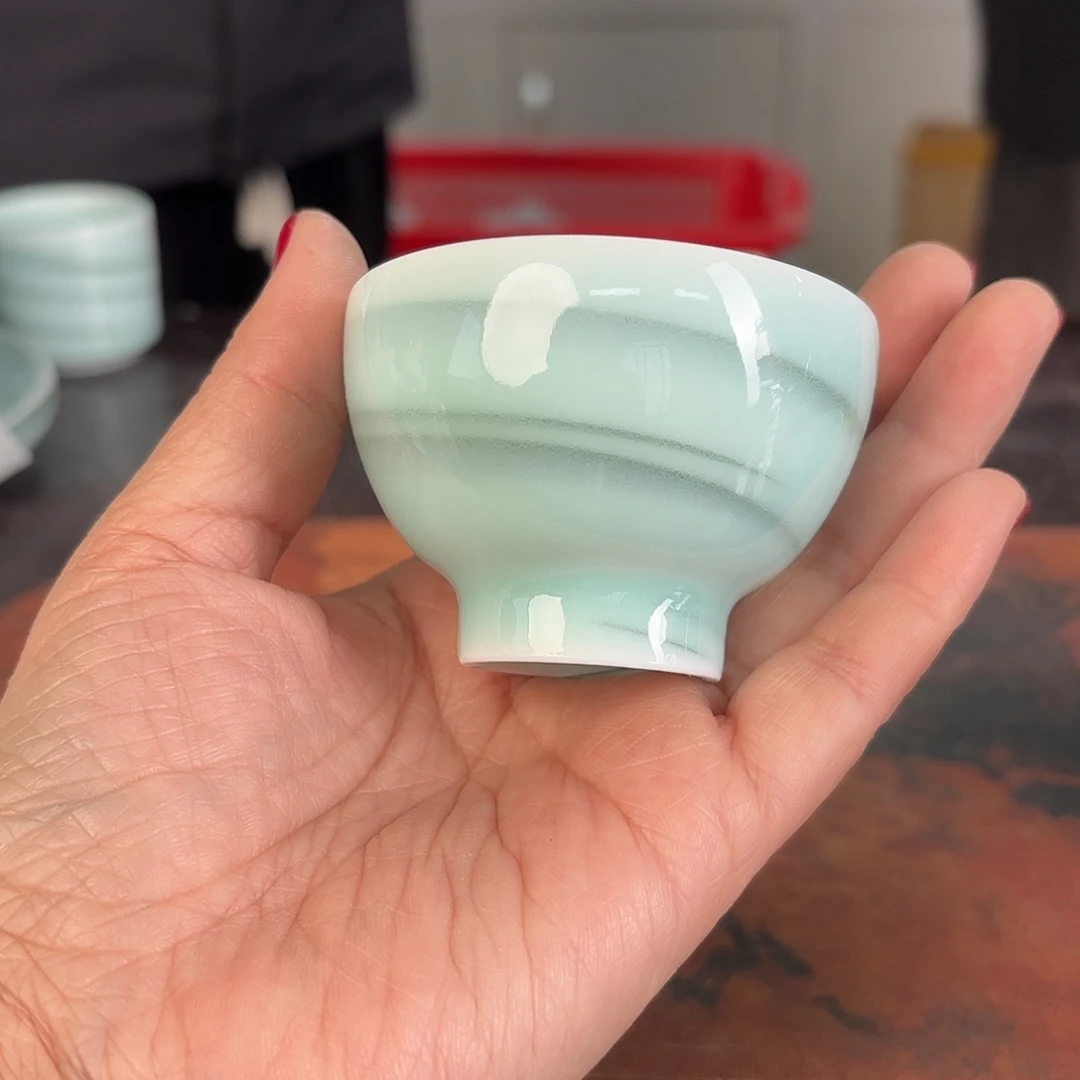 龙泉云间青瓷小米茶器