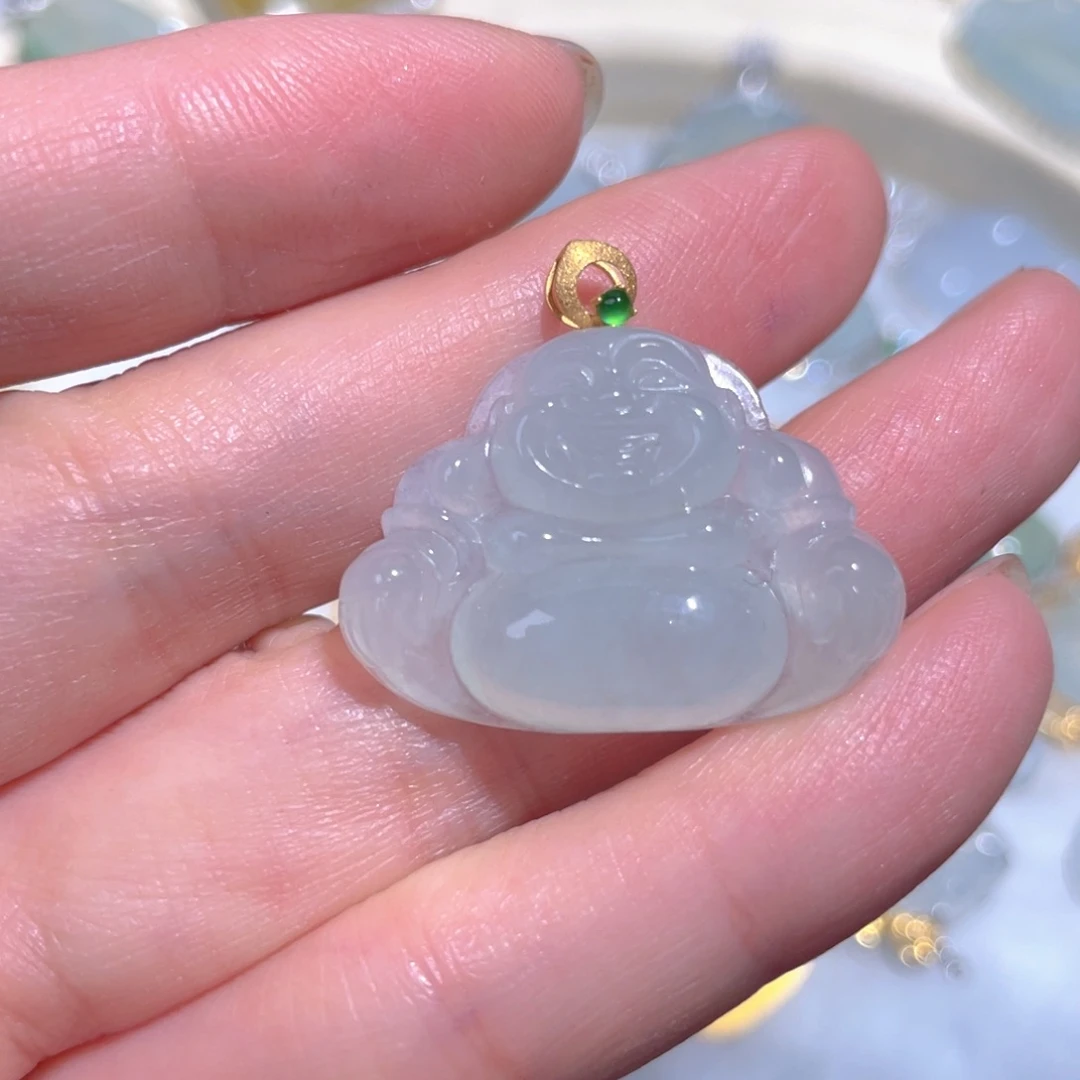 翡翠颈饰18K金镶嵌翡翠