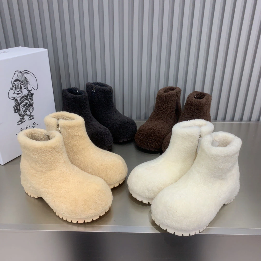 鑫悦秀911-19韩版厚底5公分卡皮巴拉小个子休闲网红时装雪地靴