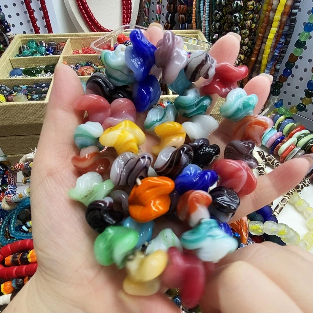 颈饰琉璃尼泊尔多宝色扭扭，042