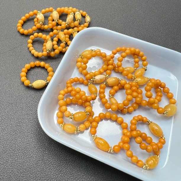 老花蜡蜜蜡枣珠戒指多样性发其中一个