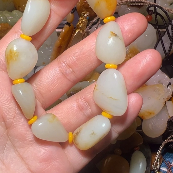 和田玉手串未镶嵌狂*