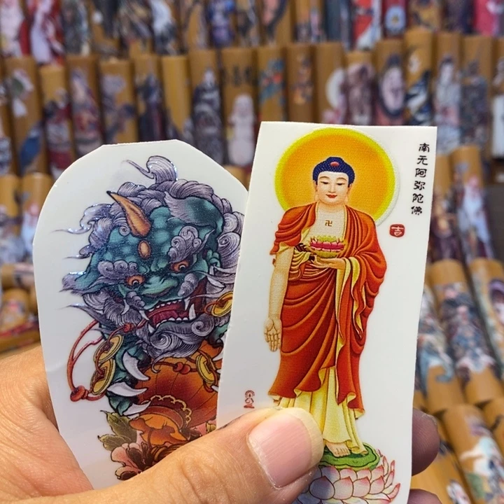 竹实心竹手把件彩绘封釉林林40