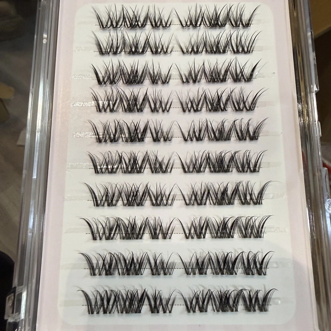 混血转校生妈生嫁接感分段式柔软单簇自然上镜假高品质单根睫毛