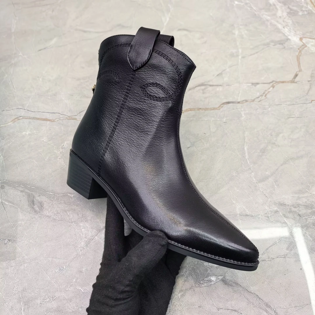 b (孤品)  39/36码短靴女靴子53054-6112羊皮