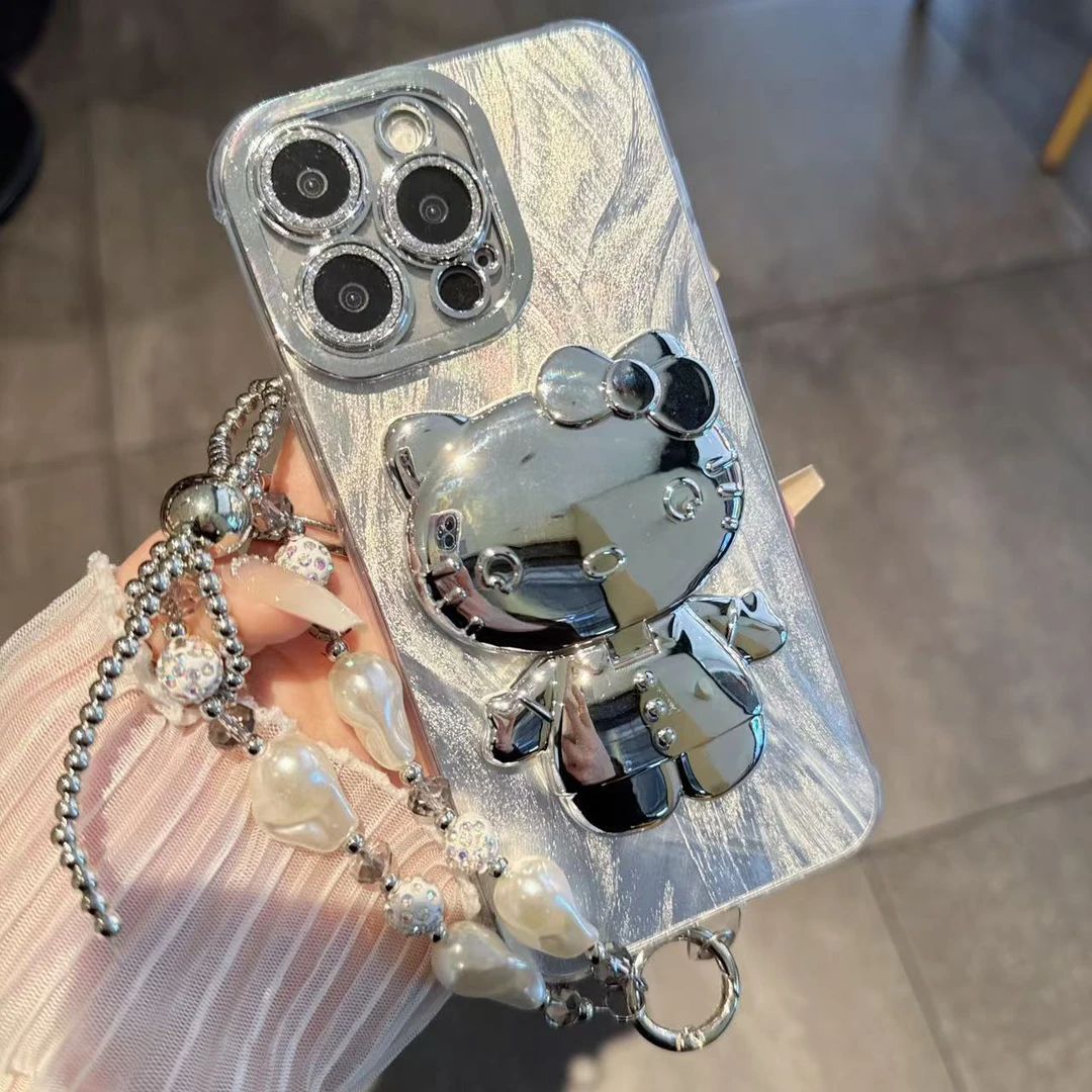 KT镜子支架适用iPhone16苹果手机壳夏季镜面补妆华为vivo小米oppo