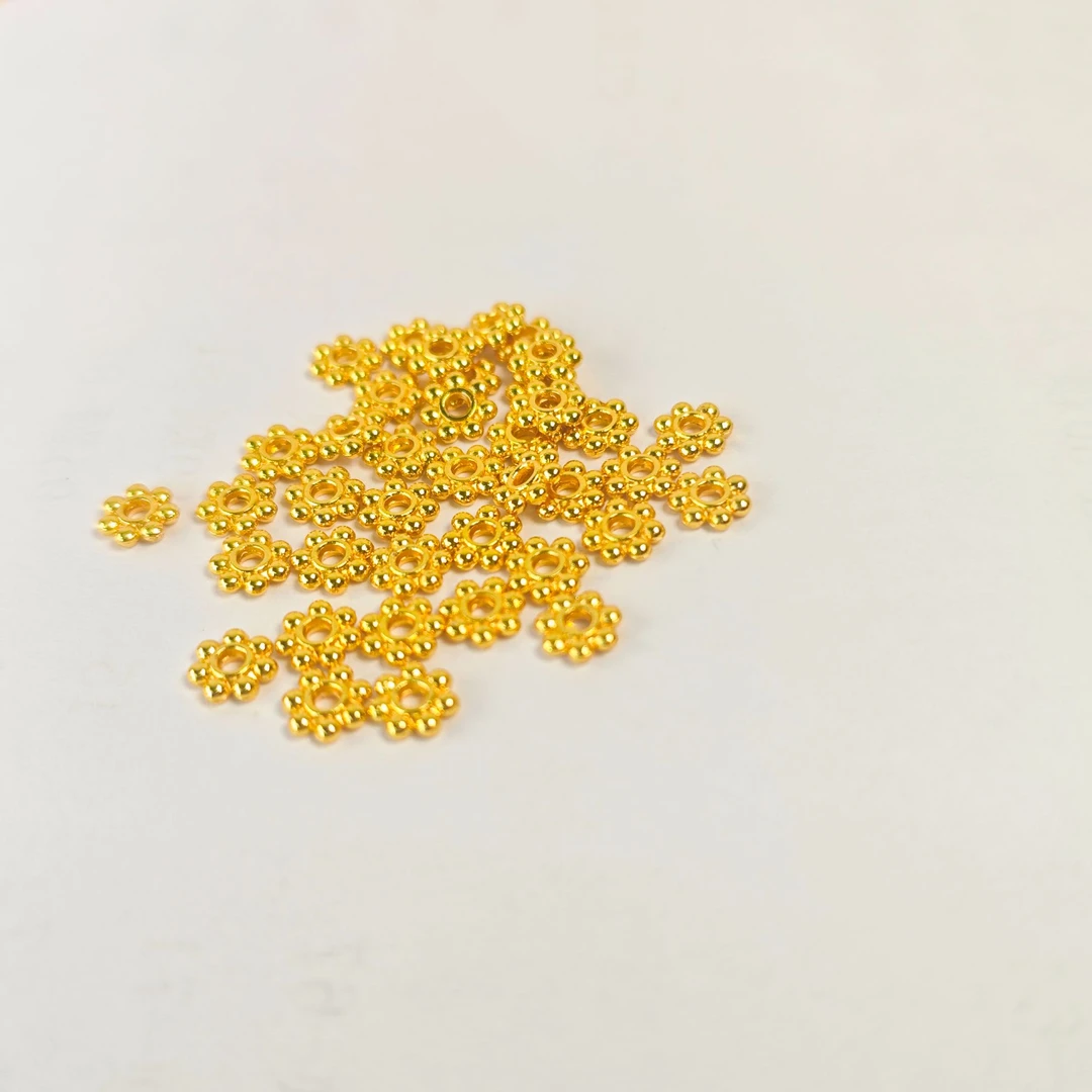 18k 雪花隔片卡5mm 适合DIY 配件