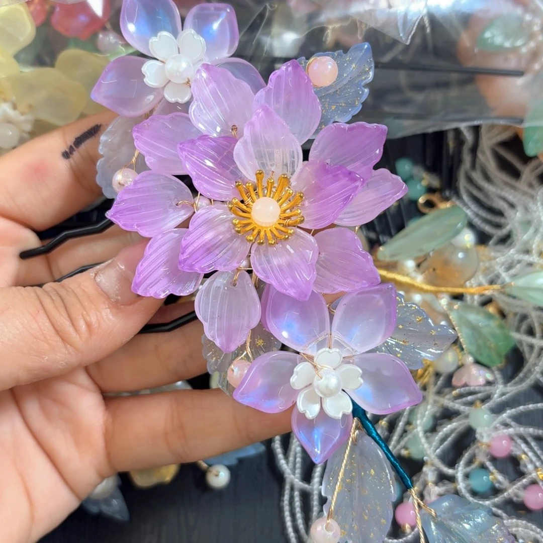 铁合金仿水晶古风琉璃发簪闪购