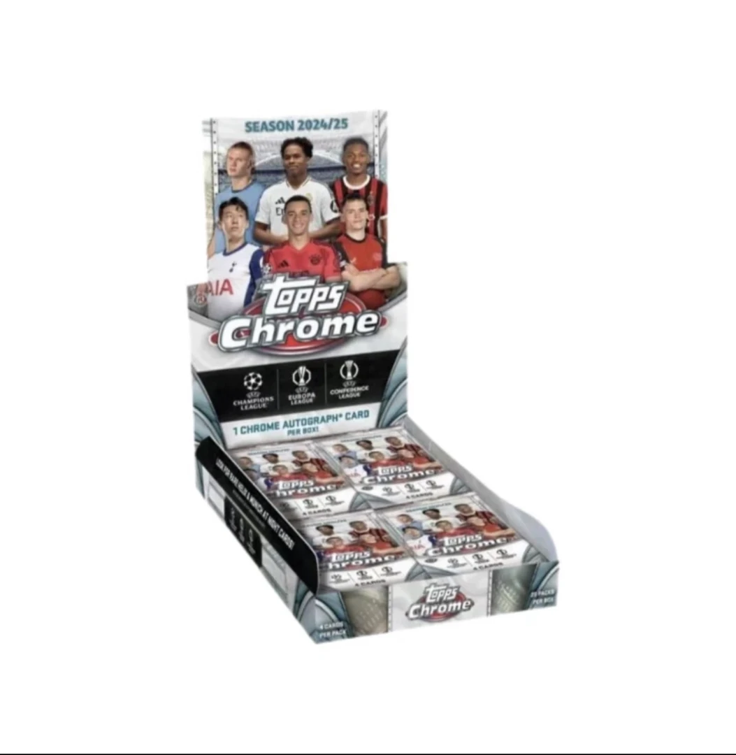 Topps【拆盒】24-25 赛季 欧冠 Chrome Hobby 整盒 球星卡 盲盒